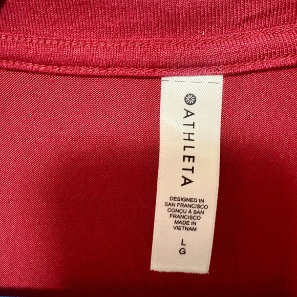 Athleta Elegant Red Women's Large Top - Picture 2 of 5
